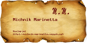 Michnik Marinetta névjegykártya